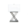 X Shape Chrome Table Lamp