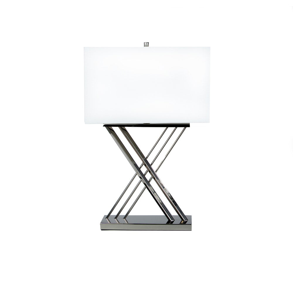 X Shape Chrome Table Lamp