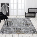 Xanthos Collection Black Cream Area Rug