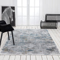 Xanthos Collection Dark Grey Cream Area Rug