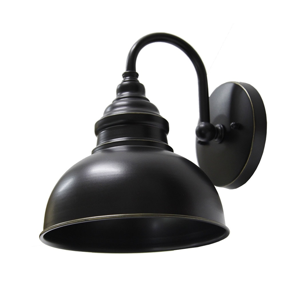 Y Decor 1 Light Outdoor Wall Mounted Light In Imperial Black Finish
