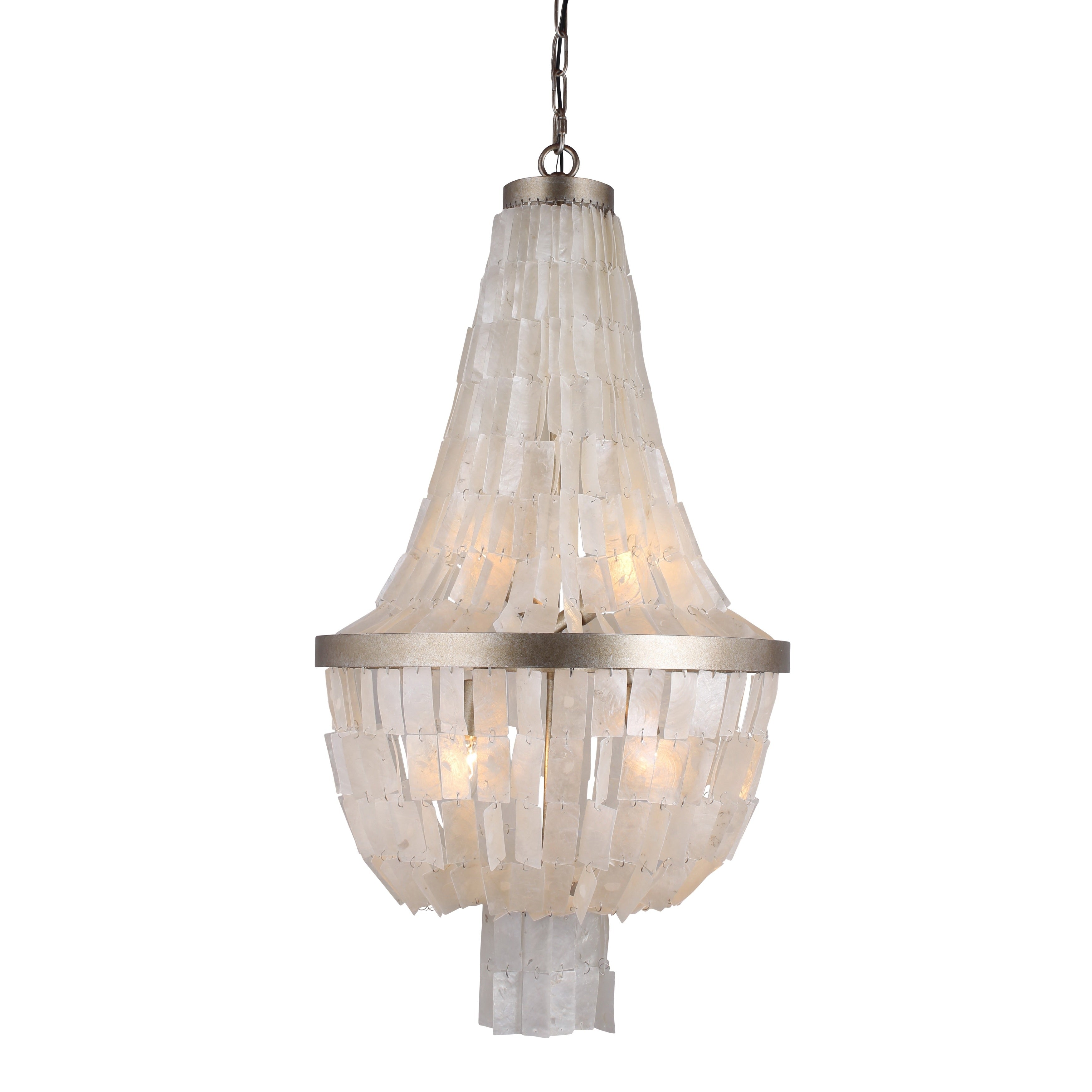 Aa Warehousing 3 Light Chandelier In Silvery Gold Finish