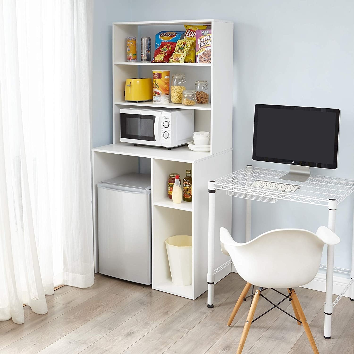 Yak About It Mini Fridge Dorm Station With Top Shelf