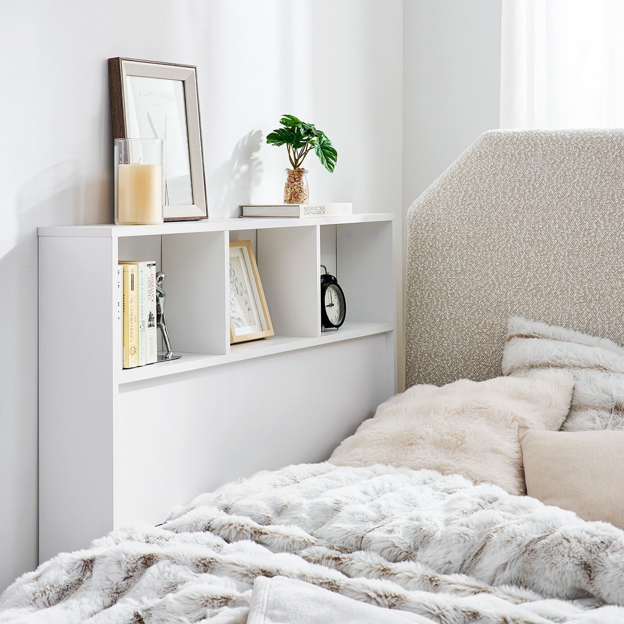 Yak About It Compact Classic Bedside Shelf White By Dormco