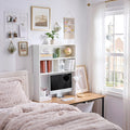 Yak About It Double Shelf Desk Bookshelf Hutch White By Dormco