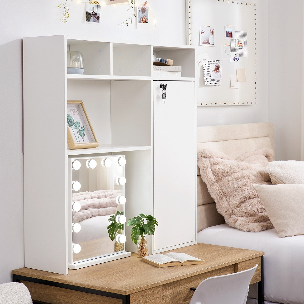 Yak About It Locker Safe Desk Bookshelf Hutch White By Dormco