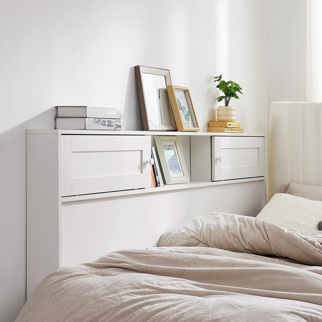 Yak About It Sliding Door Bedside Shelf White By Dormco