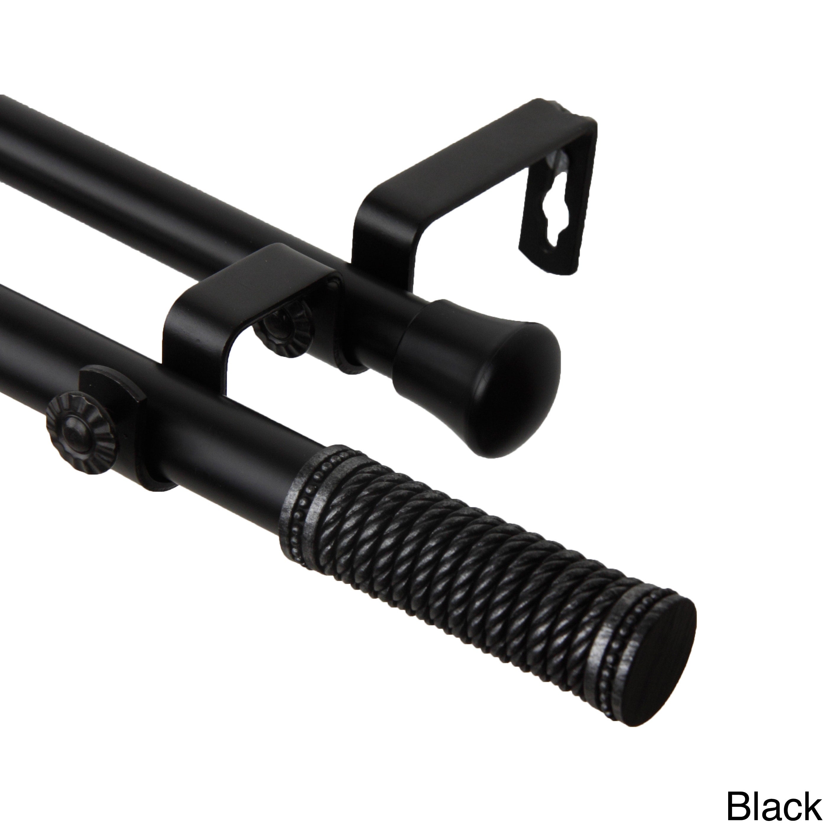 Instyledesign Yarn Adjustable Double Curtain Rod