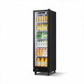 Yeego 16.93 Merchandiser Refrigerator In Black Commercial Beverage Cooler With Dual Glass Door