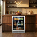 Yeego 23.4 Inch Beverage Cooler 140 Can Can Built In Freestanding Beverage Refrigerator 24 Inch