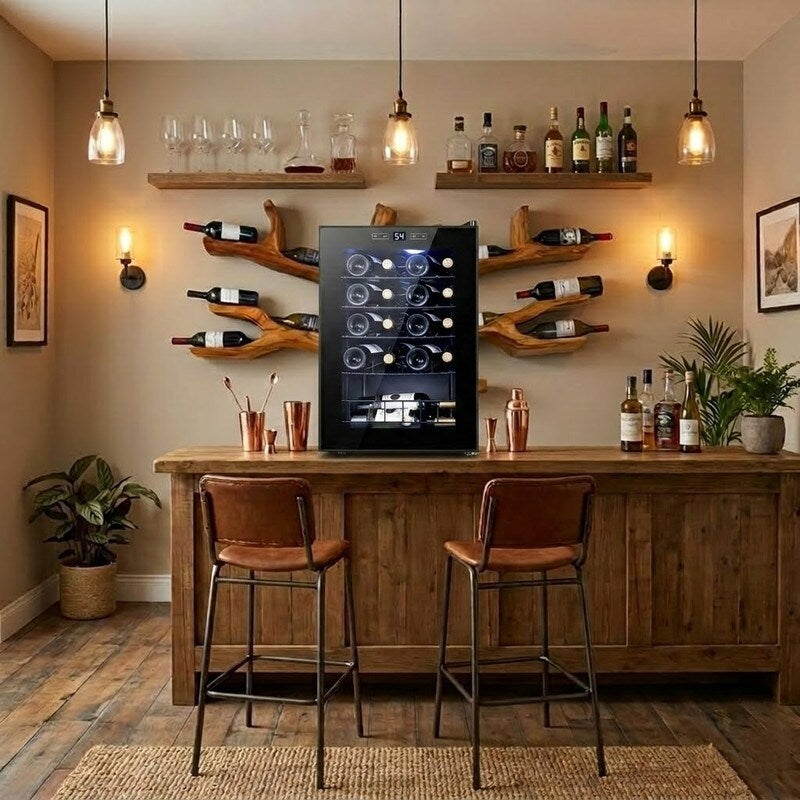 Yeego Single Zone 20 Bottles Wine Cooler Refrigerator Freestanding Under Counter Wine Fridge