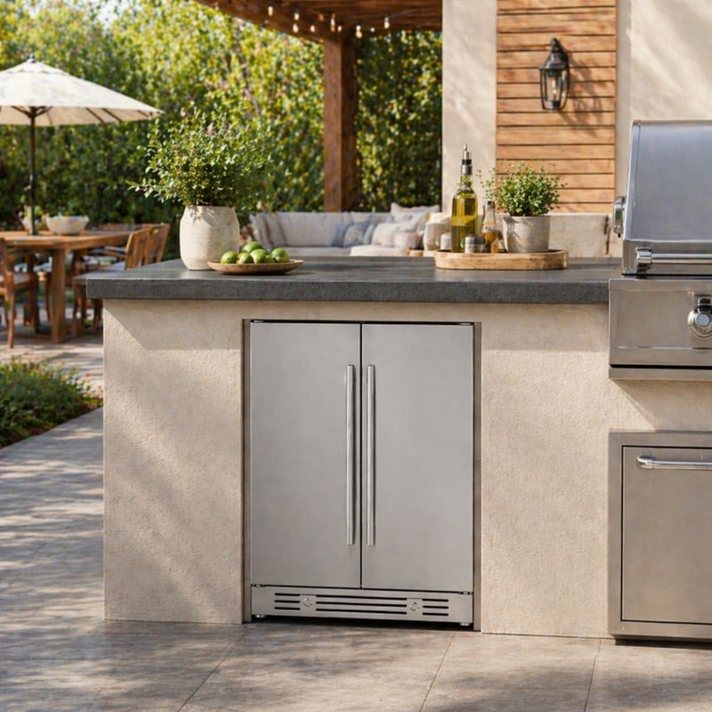 Yeego Outdoor Indoor 23.4 60 Can Beverage Cooler Built In Freestanding Fridge