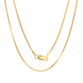 Yellow Gold Plated Silver Italian 1.5 Mm Box Chain 16 30 Inch