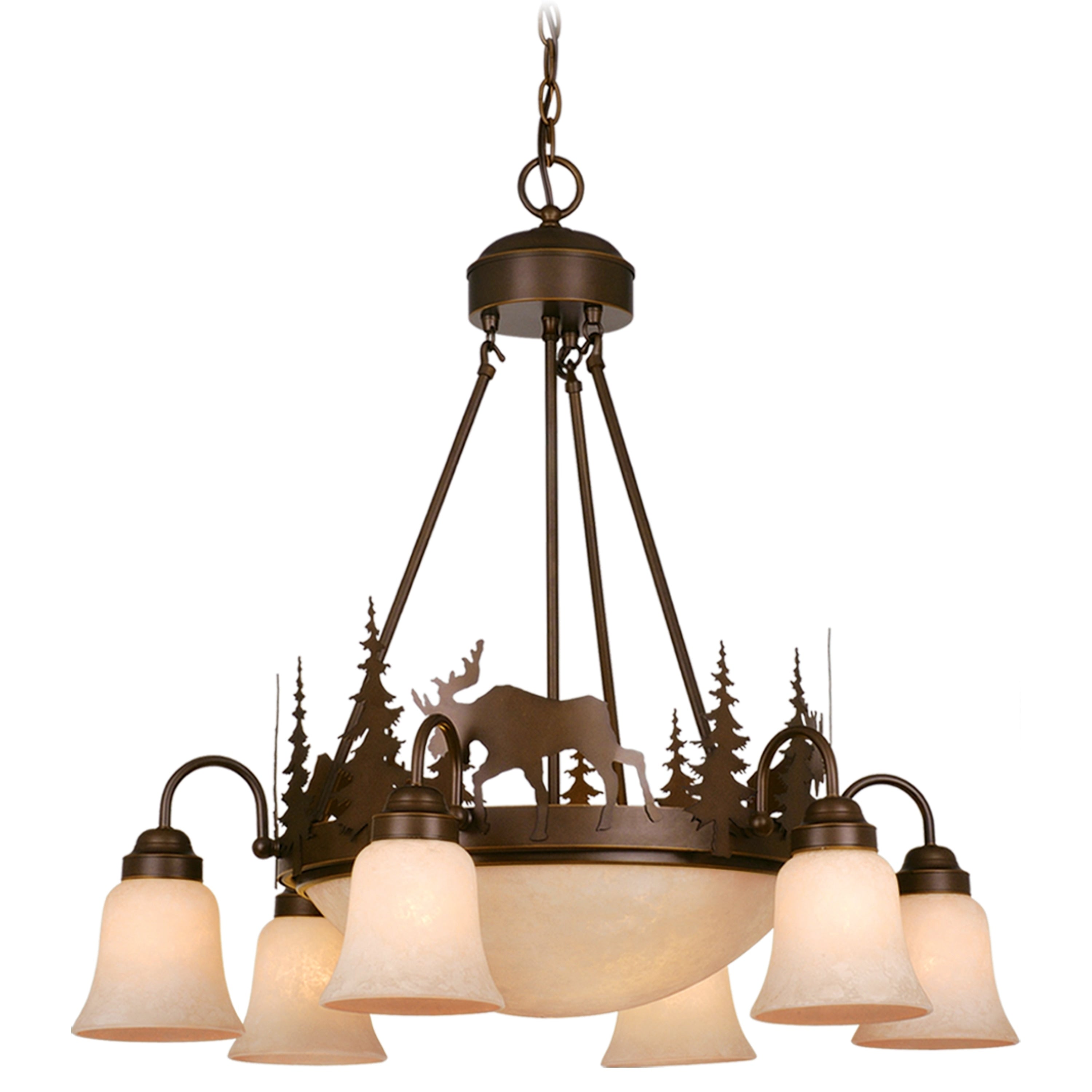 Vaxcel Yellowstone 9L Chandelier Burnished Bronze