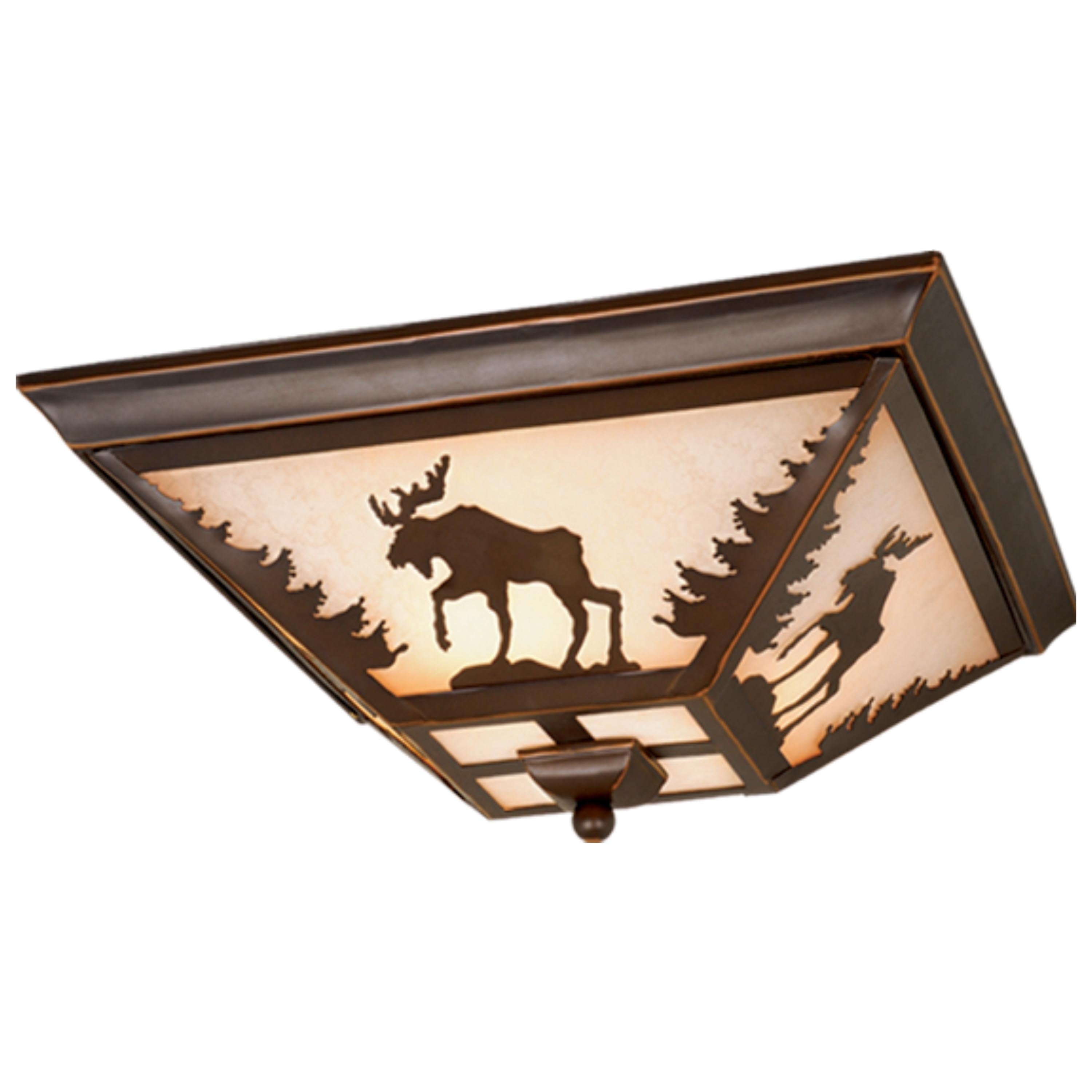 Vaxcel Yellowstone 14 Flush Mount Burnished Bronze