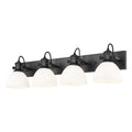Hines Blk 4 Light Bath Vanity Matte Black