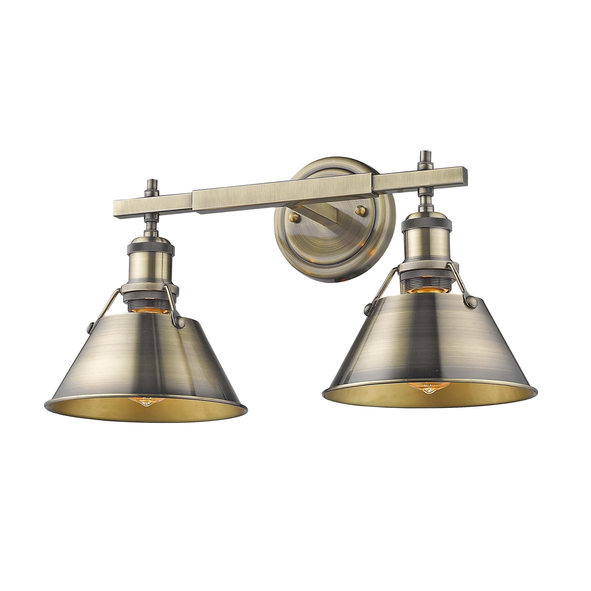 Orwell Ch 2 Light Bath Vanity In Chrome With Opal Glass Shade