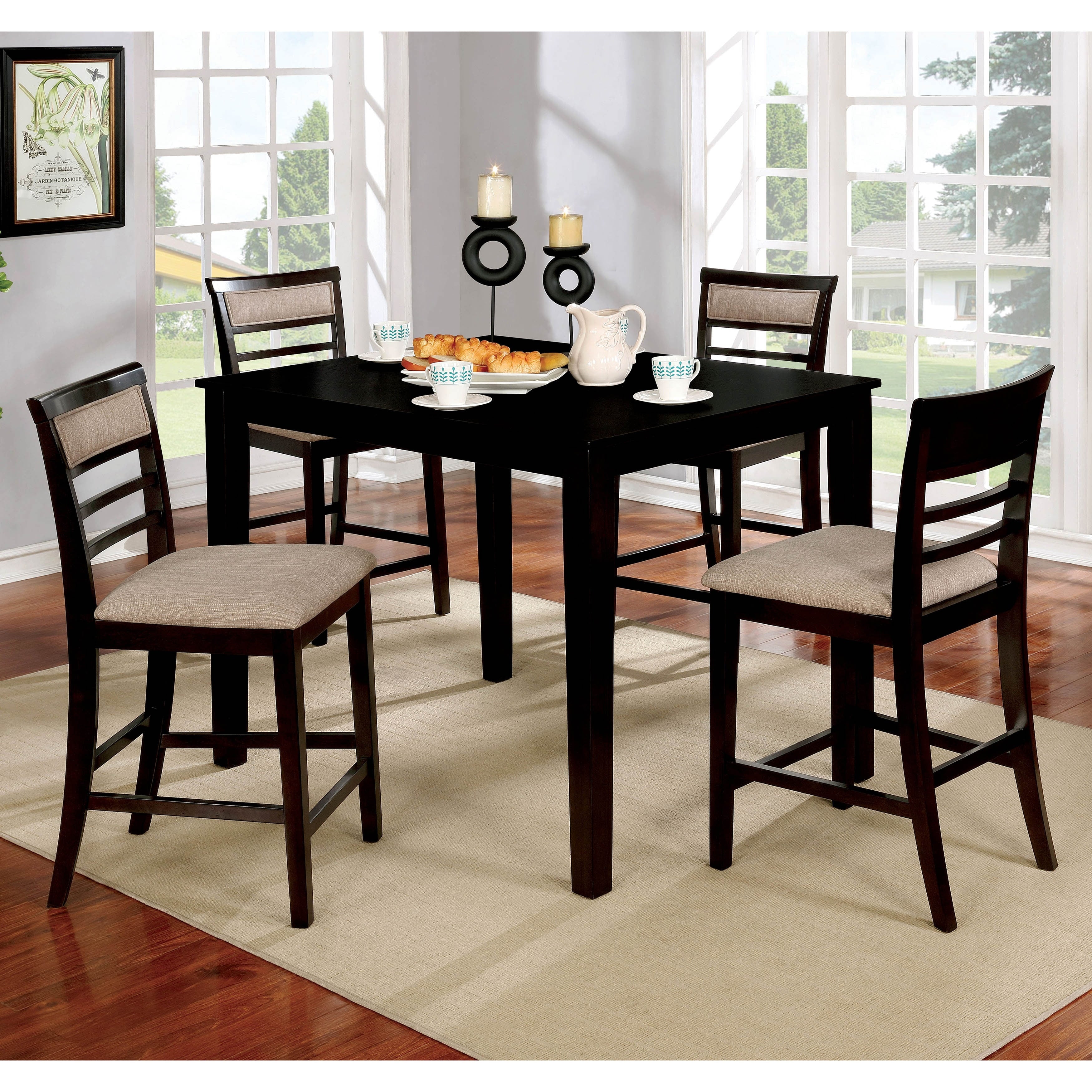 Copper Grove Ewart 5 Piece Counter Height Upholstered Dining Set