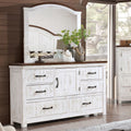 Furniture Of America Ynez Transitional White Dresser And Mirror Set