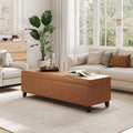 York Bonded Leather Black Storage Ottoman Bench By Christopher Knight Home
