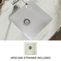 Yorkshire Fireclay 17 Square Undermount Bar Sink With Strainer
