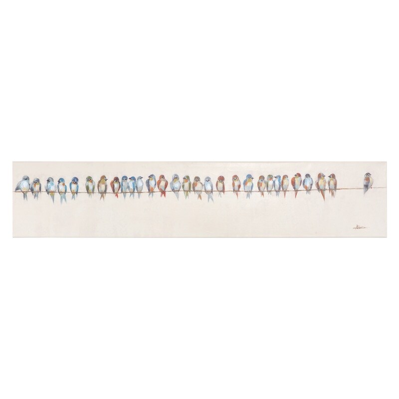 Yosemite Home D Cor Birds On A Wire Iv Original Hand Painted Wall Art Multi