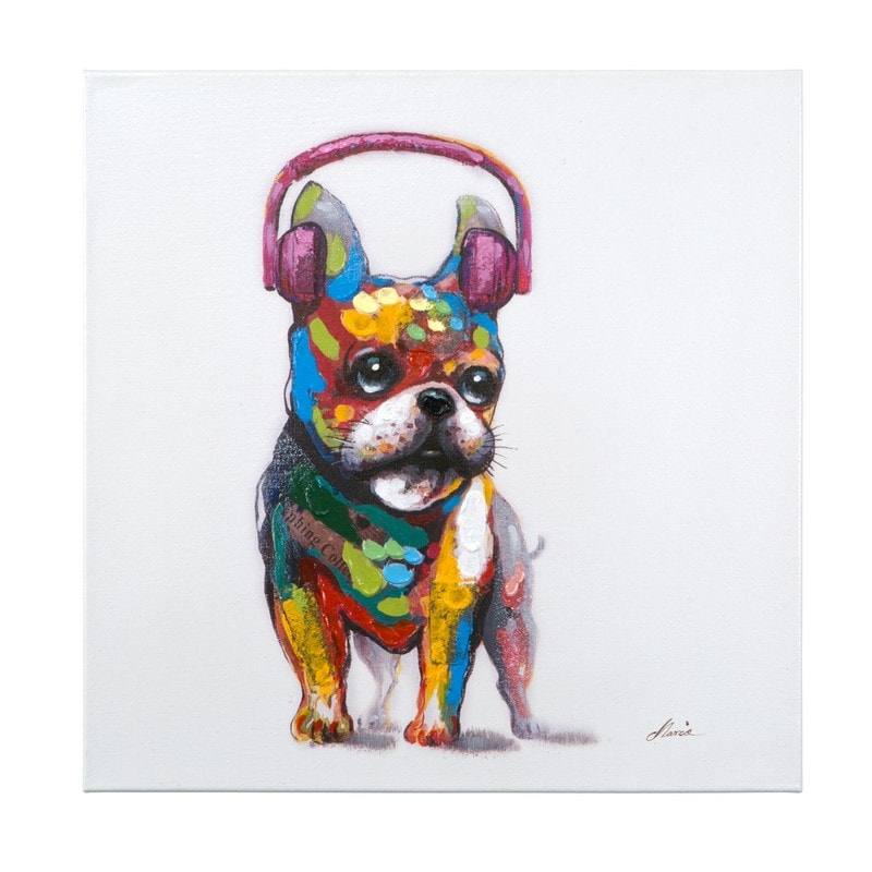 Yosemite Home Decor Dog Beats Ii Original Hand Painted Wall Art Multi