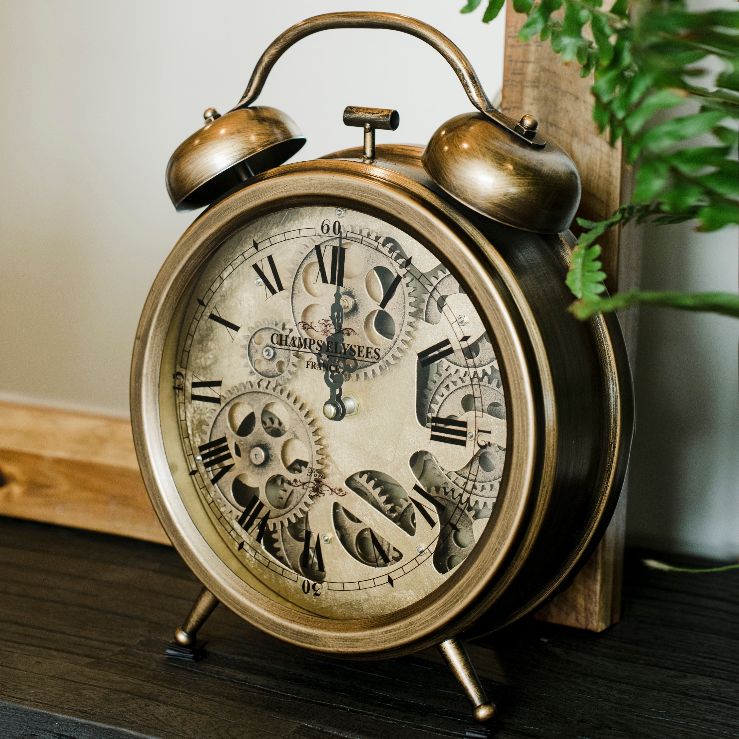 Yosemite Home Decor Gears Table Top Clock 13 X 10 X 3