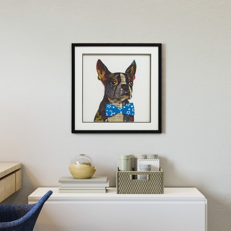 Yosemite Home D Cor Hipster Doggy I Original 3D Collage Wall Art Multi Color