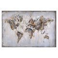 Yosemite Home Decor Map In Neutrals Original Hand Painted Wall Art