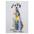 Yosemite Home Decor Sun Loving Doggy Original Multicolor Handpainted Wall Art