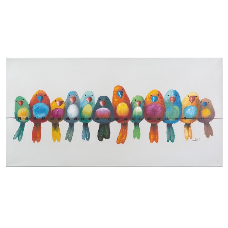 Yosemite Home Decor Birds On A Wire I Original Handpainted Wall Art Multi