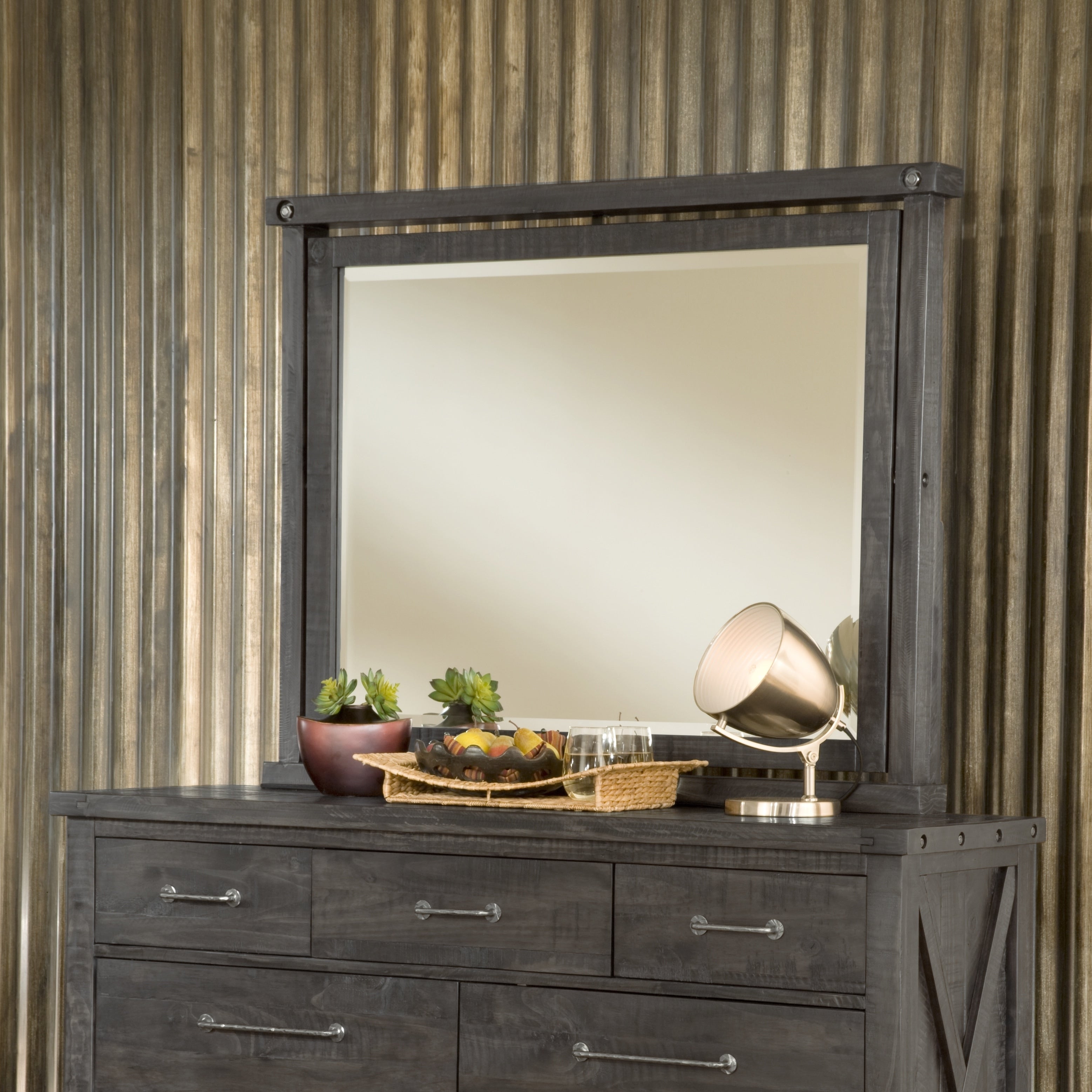 Yosemite Solid Wood Mirror In Caf