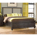 Yosemite Upholstered Panel Bed In Caf