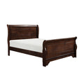 Yoshi Full Sleigh Bed Molded Frame Louis Philippe Style Cherry Brown