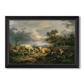 Young Peasant Couple Resting 1829 Friedrich Gauermann Custom Framed Canvas