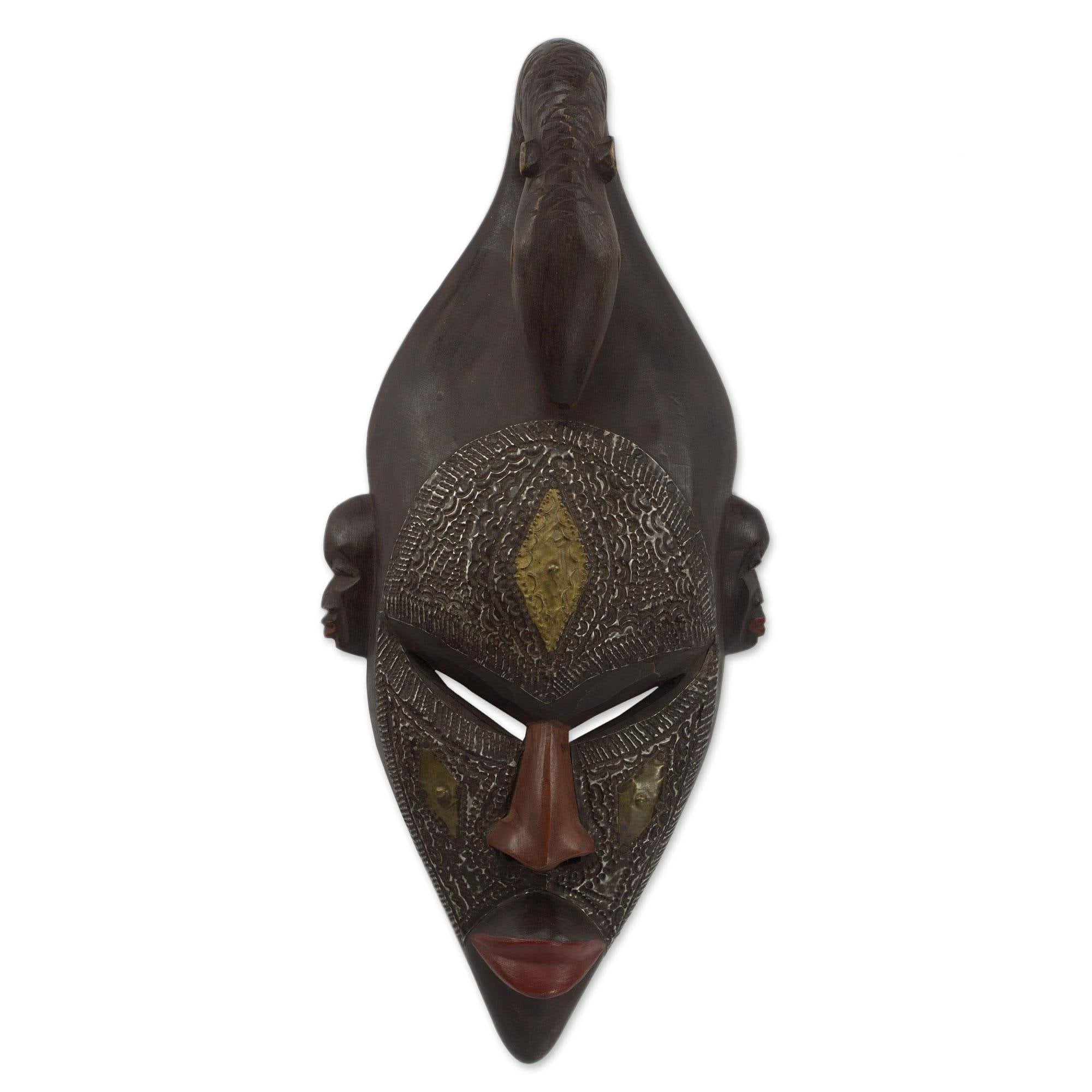 Young Strength African Wood Mask Ghana