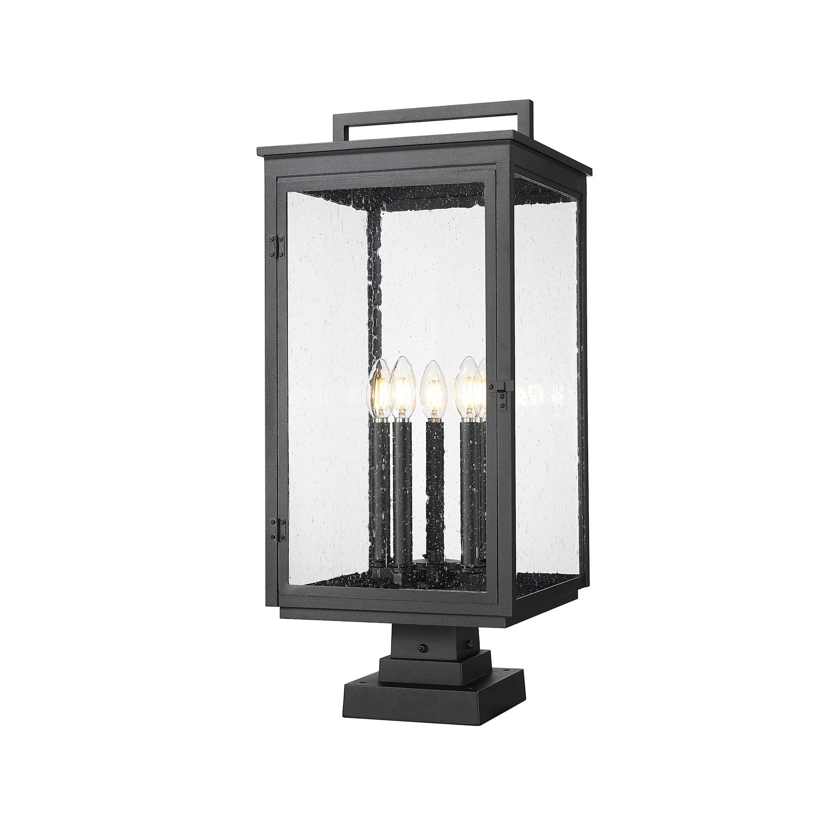 Z Lite 5019Phxls Sqpm Hartwell 5 Light 28 Tall Post Light With Seedy