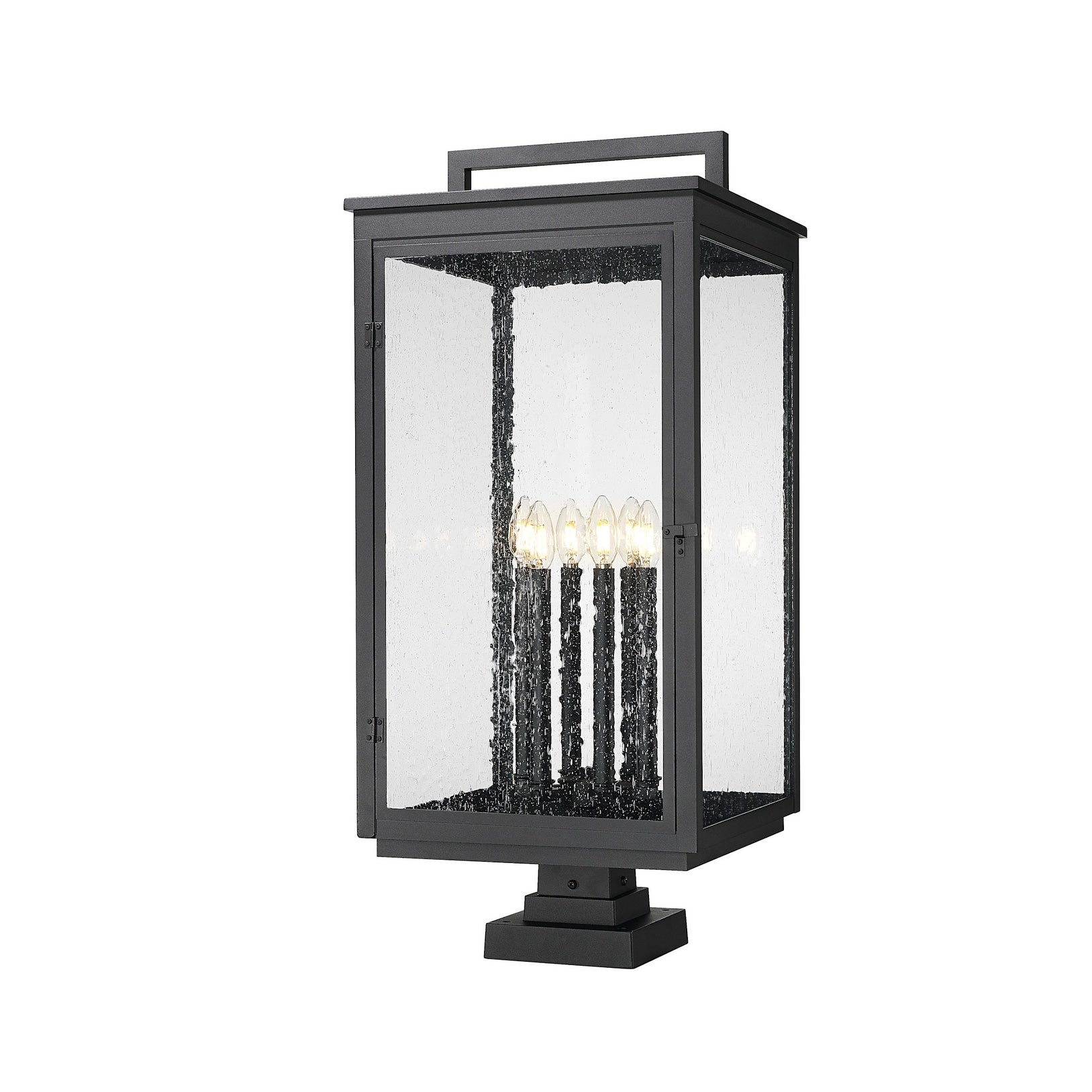 Z Lite 5019Phxxls Sqpm Hartwell 6 Light 34 Tall Post Light With Seedy