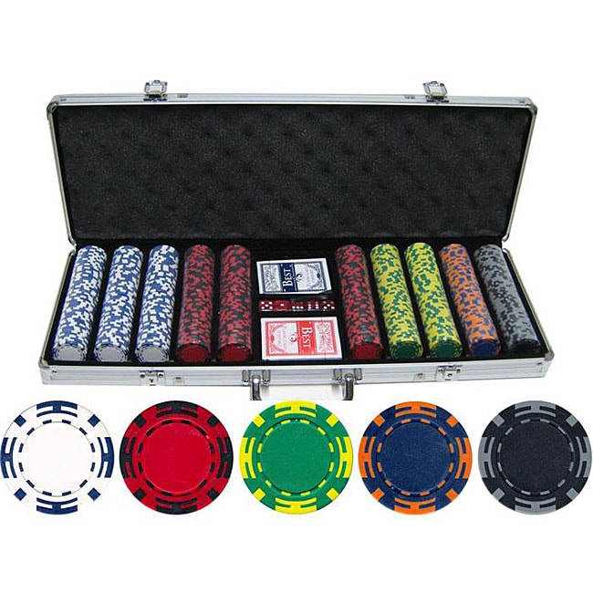 Z Striped 500 Piece Clay Poker Chips