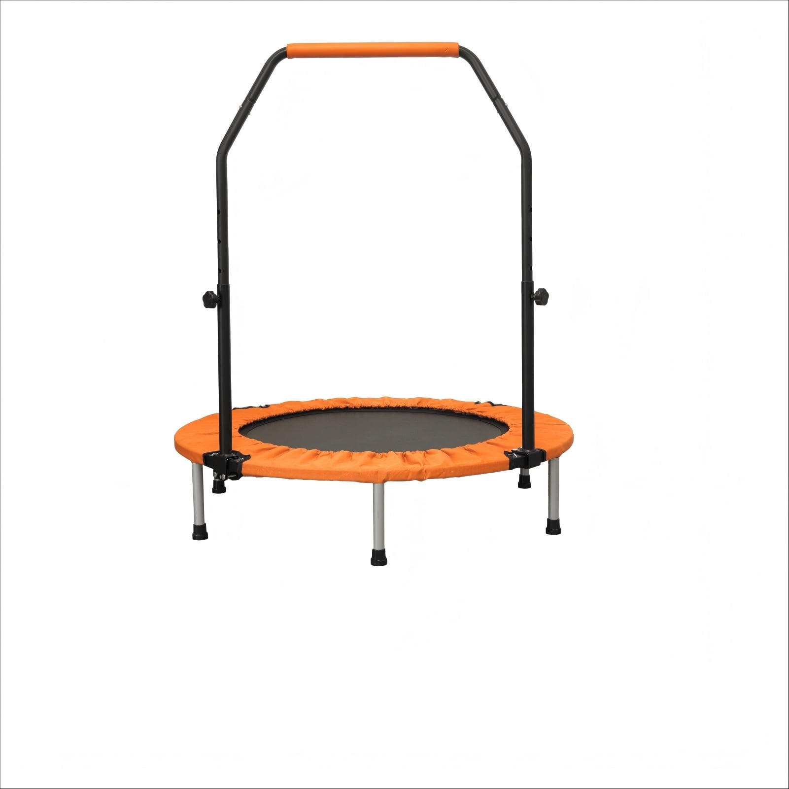 Zenova 40Inch Mini Trampoline Foldable Exercise With Adjustable Foam Handle For Kids Adults