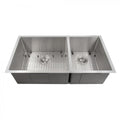 Zline 36 Inch Undermount Double Bowl Sink In Stainless Steel