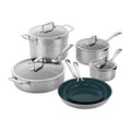 Zwilling Clad Cfx 10 Pc Stainless Steel Ceramic Nonstick Cookware Set 7 Pc