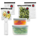 Zwilling Fresh Save 7 Pc Vacuum Sealer Machine Starter Set Sous Vide Bags Meal Prep Airtight Containers