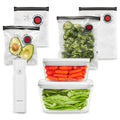 Zwilling Fresh Save 7 Pc Vacuum Sealer Machine Starter Set Sous Vide Bags Meal Prep Airtight Food Containers Glass