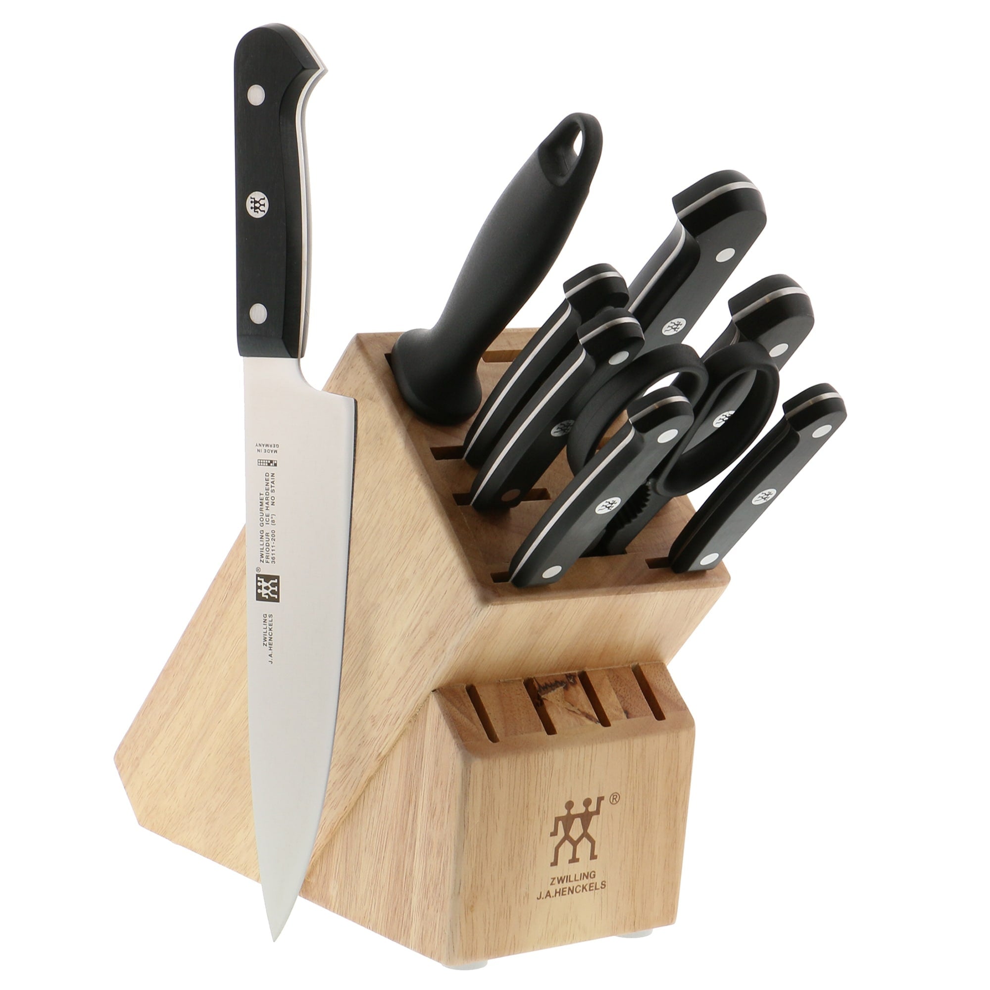 Zwilling Gourmet 10 Pc Knife Block Set Black Stainless Steel