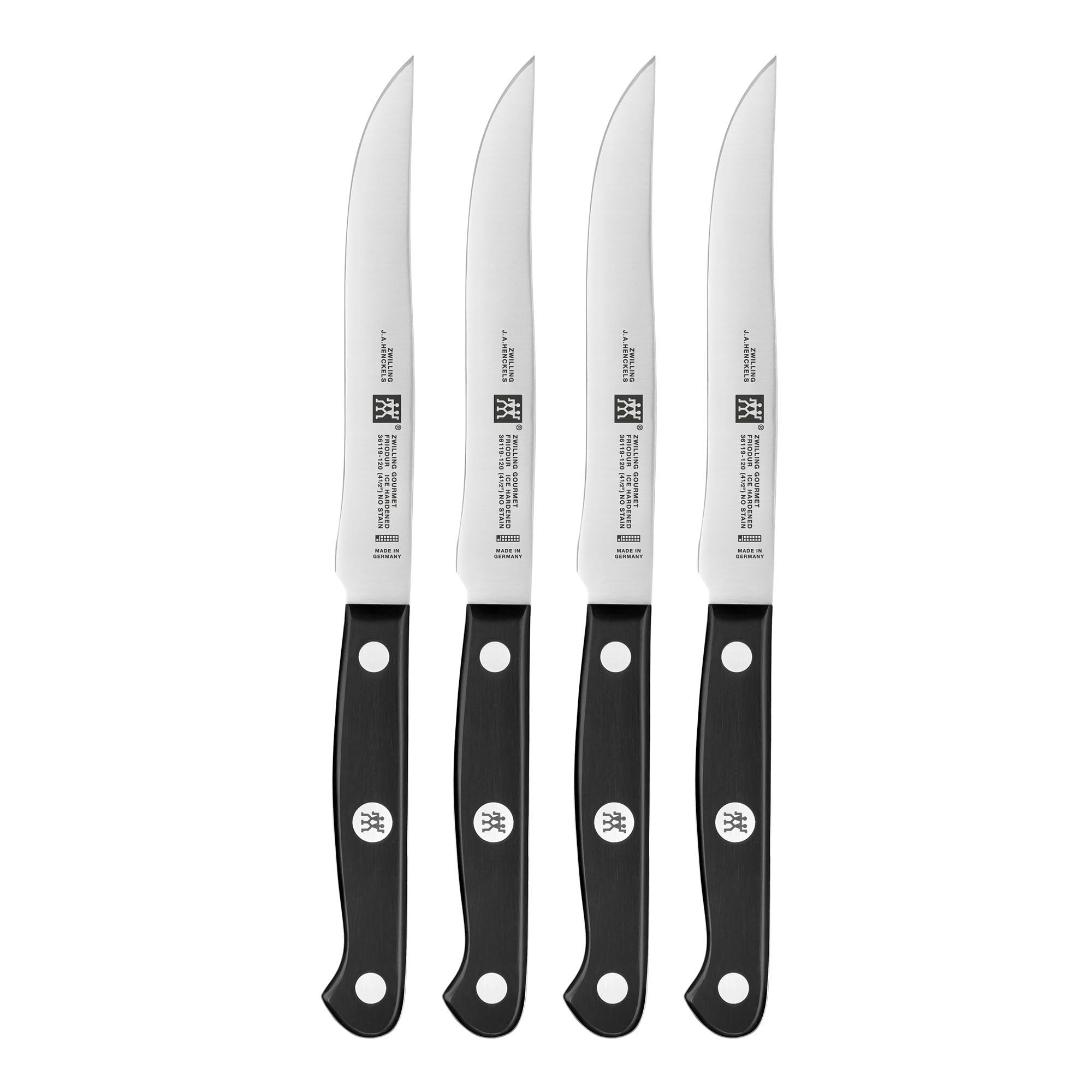 Zwilling Gourmet 4 Pc Steak Knife Set Black Stainless Steel