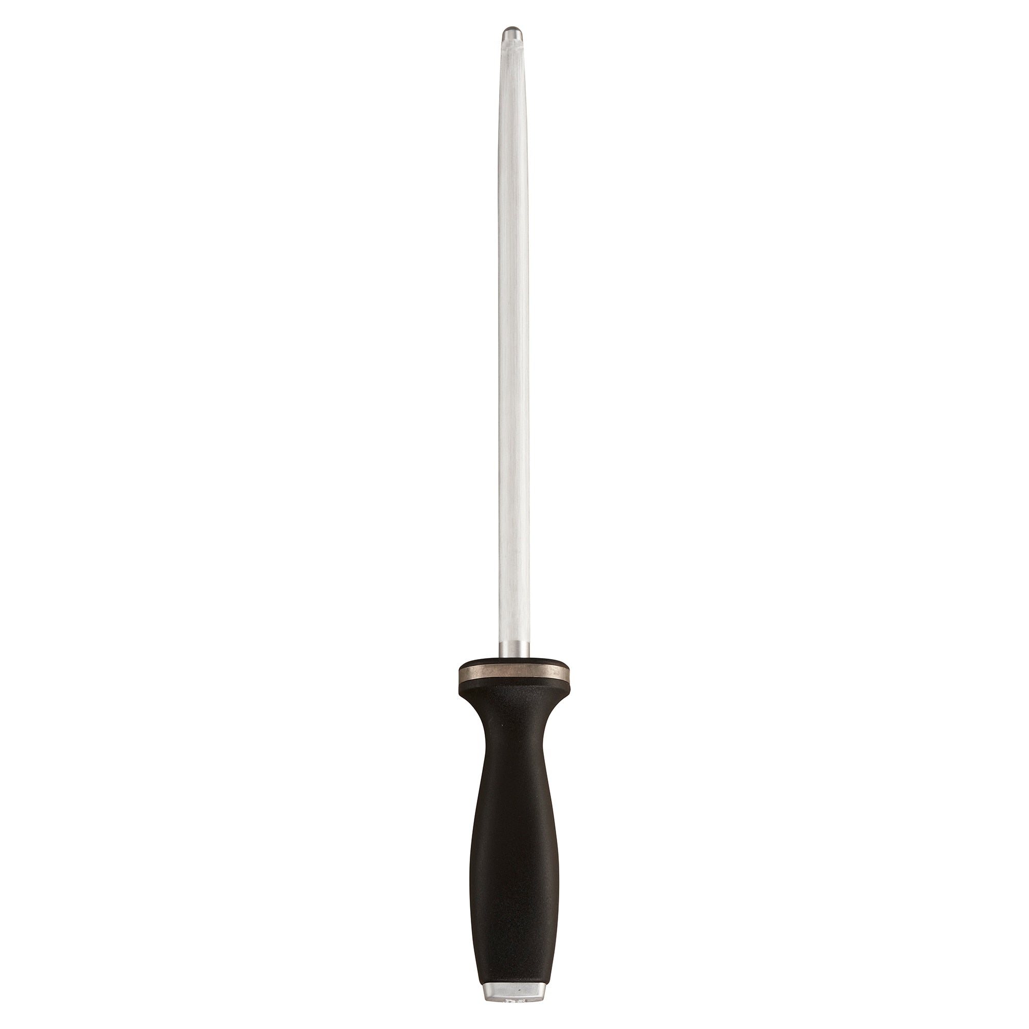 Zwilling J.A. Henckels 10 Sharpening Steel With Stainless Steel End Cap Black Stainless Steel