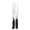Zwilling J.A. Henckels Four Star 2 Pc Carving Knife Fork Set Black Stainless Steel