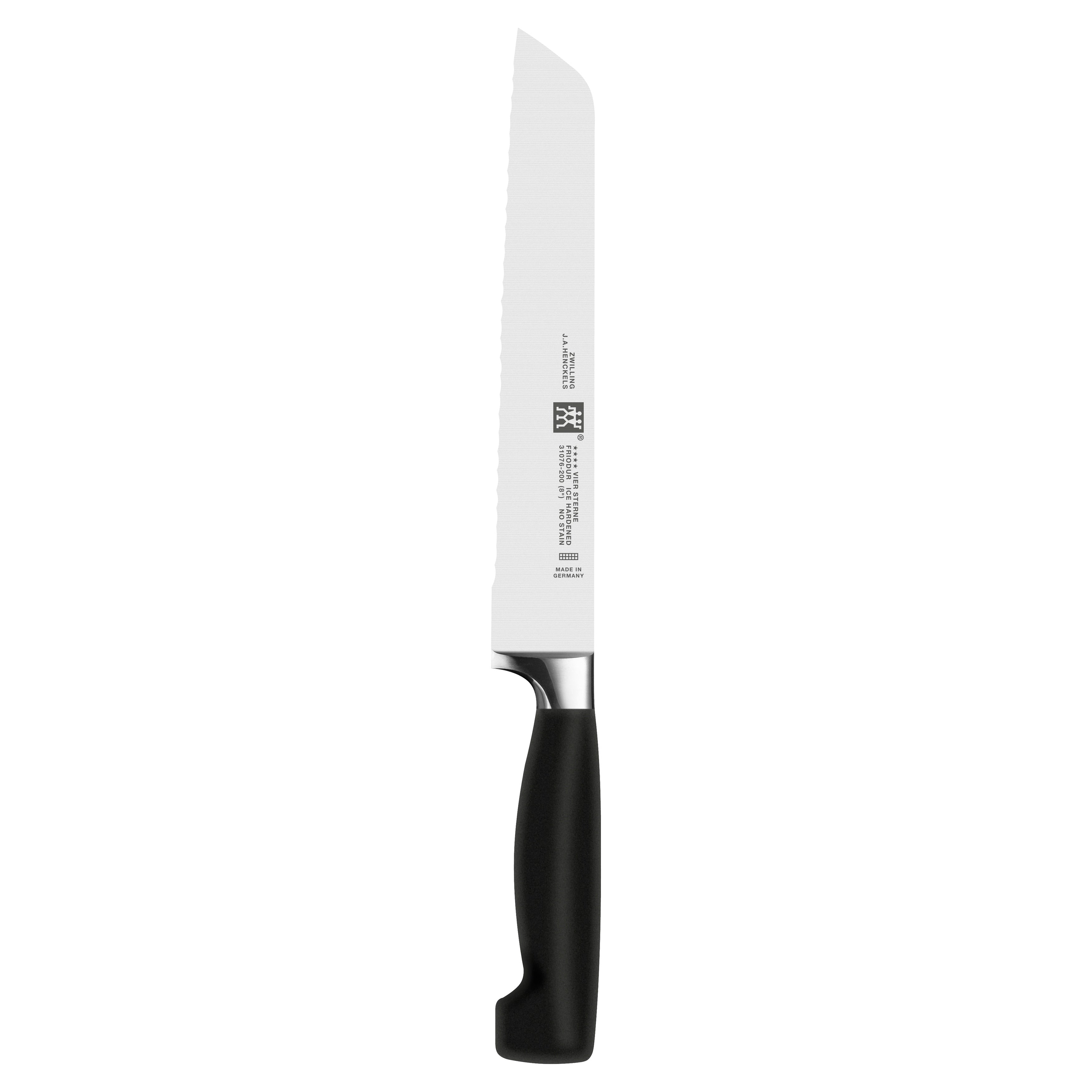 Zwilling J.A. Henckels Four Star 8 Bread Knife Black Stainless Steel
